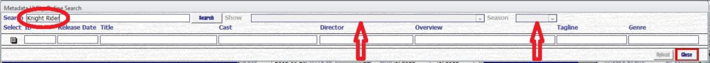 Metadata Utility – Online Search Tool Show