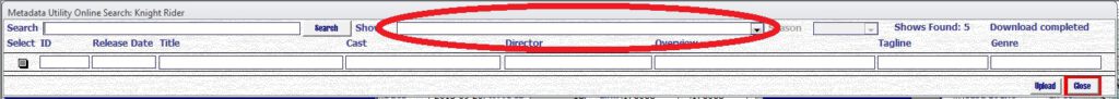 Metadata Utility – Online Search Tool Show