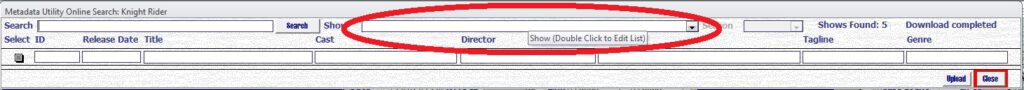 Metadata Utility – Online Search Tool Show