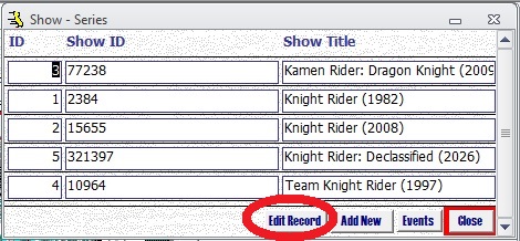 Metadata Utility – Show Management