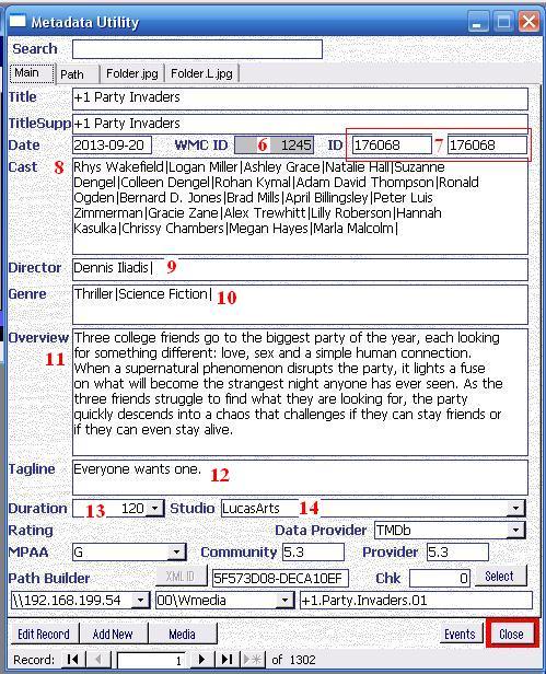 Metadata Utility – Main