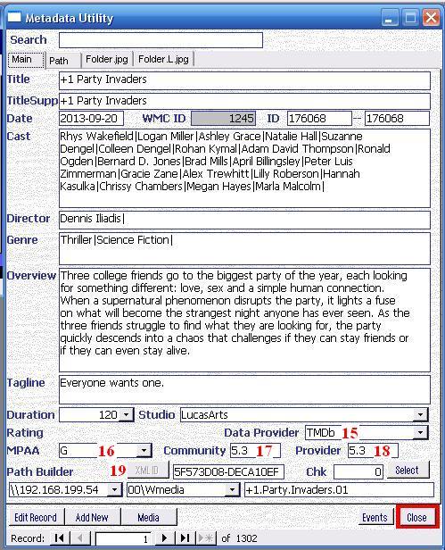 Metadata Utility – Main