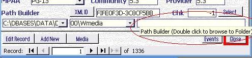 Metadata Utility – Main - Movie Path