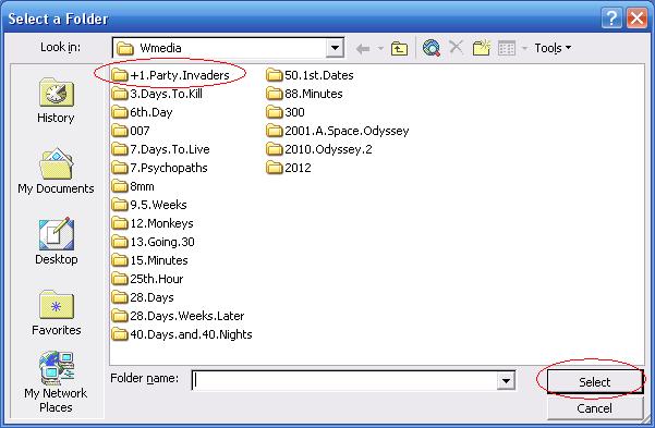 Metadata Utility – Select Folder