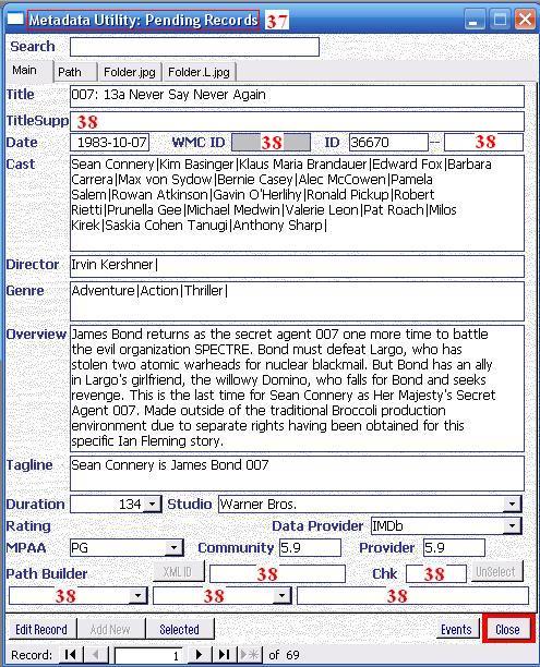 Metadata Utility – Main - Pending Records Queue