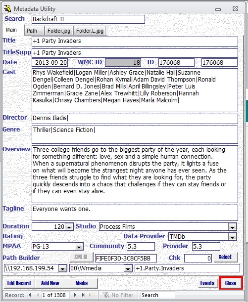 Metadata Utility – Main