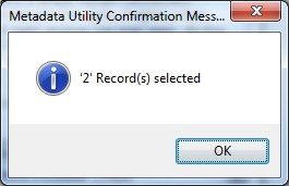 Metadata Utility – Messages - Add Movie - Confirmation