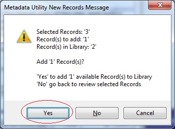 Metadata Utility – Messages - Add New Records