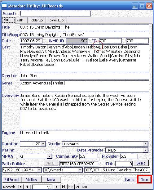 Metadata Utility – Main - QR CleanUp Records