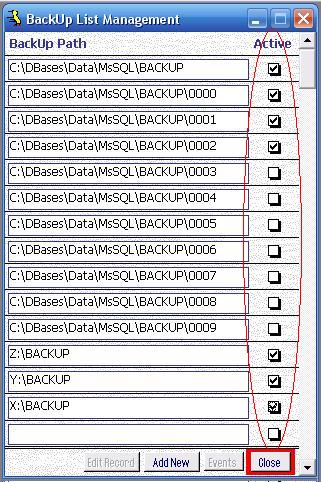 Metadata Utility – BackUp List Management