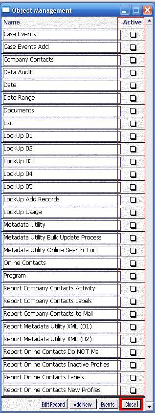 Metadata Utility – Maintenance Switchboard - LookUp Maintenance Switchboard - Object Management