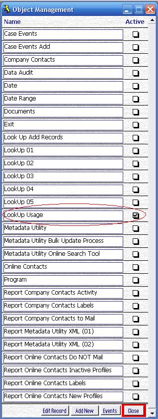 Metadata Utility – Maintenance Switchboard - LookUp Maintenance Switchboard - Object Management