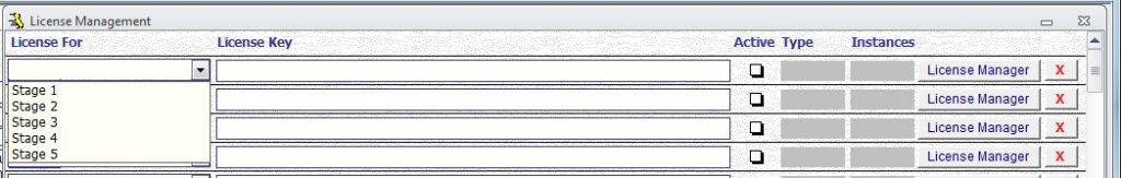 Metadata Utility - License Management - Edit - Select Stage