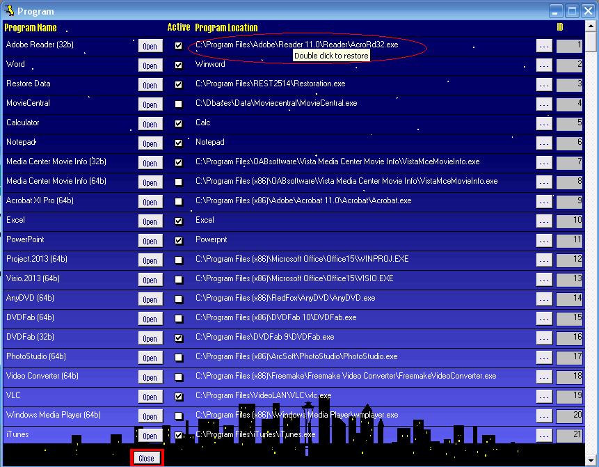 Metadata Utility – Program - Edit Mode