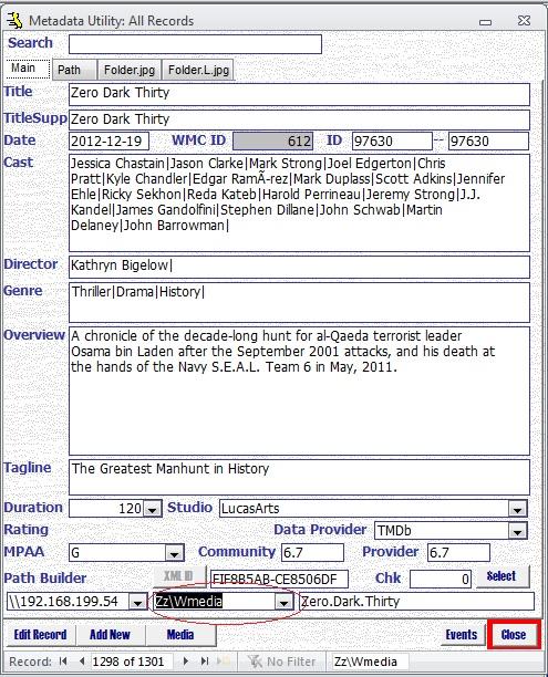 Metadata Utility – Main