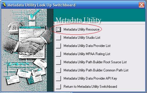 Metadata Utility – Resource