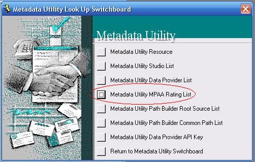Metadata Utility – MPAA Rating List