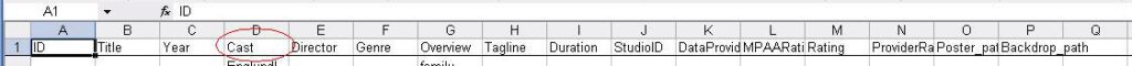 Metadata Utility – MUWImp.xls - ztblWMC01Imp - Cast