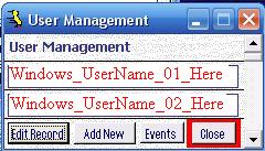 Metadata Utility – Maintenance Switchboard - User Management Switchboard - User Management