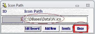 Metadata Utility – Maintenance Switchboard - Icon Management